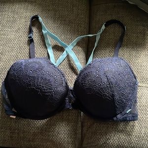 Navy blue VS push up bra